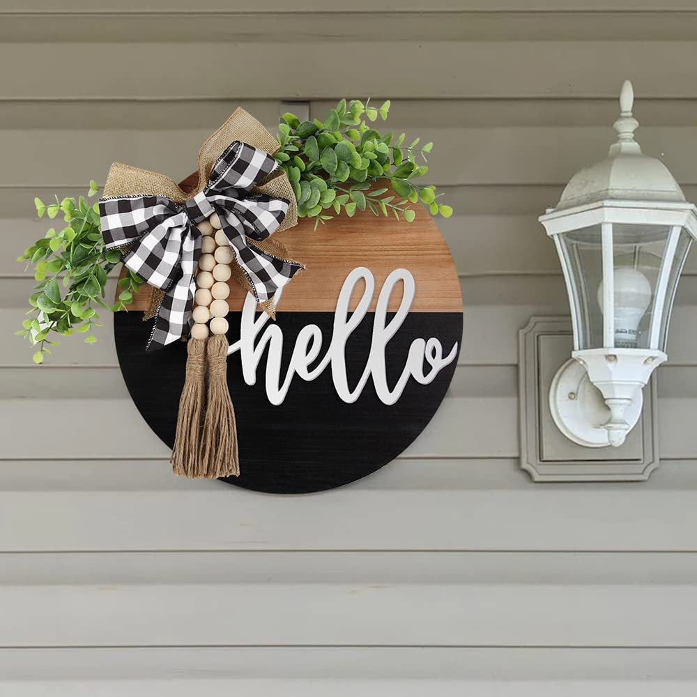 Country Welcome Wooden Decorative Plate