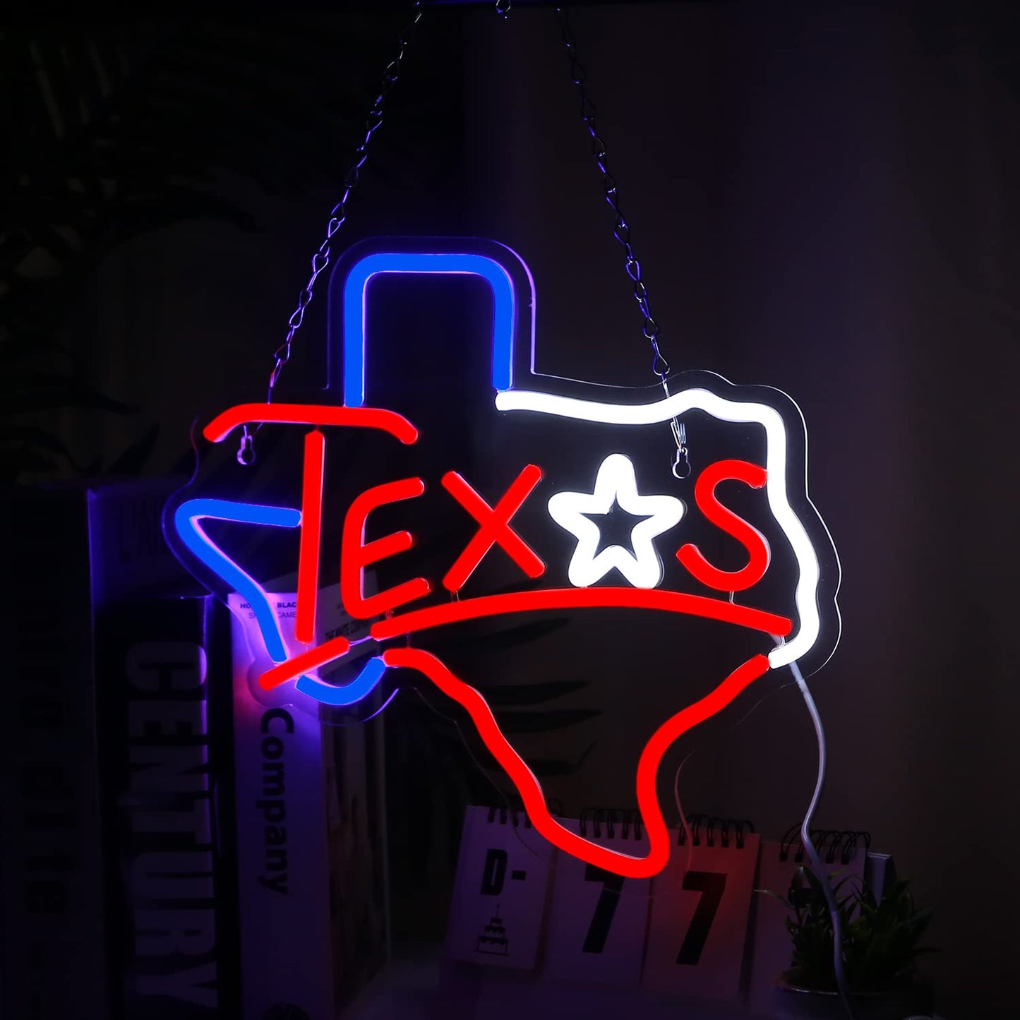 Texas Neon Sign USB Powered for Room Decor Texas Longhorn Neon Sign Lone Star Neon Light Sign Dimmable for Man Cave Bar Wall Art Birthday Gift 12.8 * 12 Inches