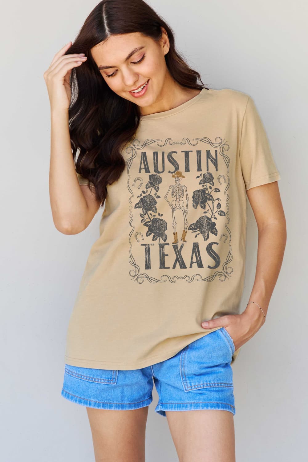 Simply Love Full Size AUSTIN  TEXAS Graphic Cotton T-Shirt