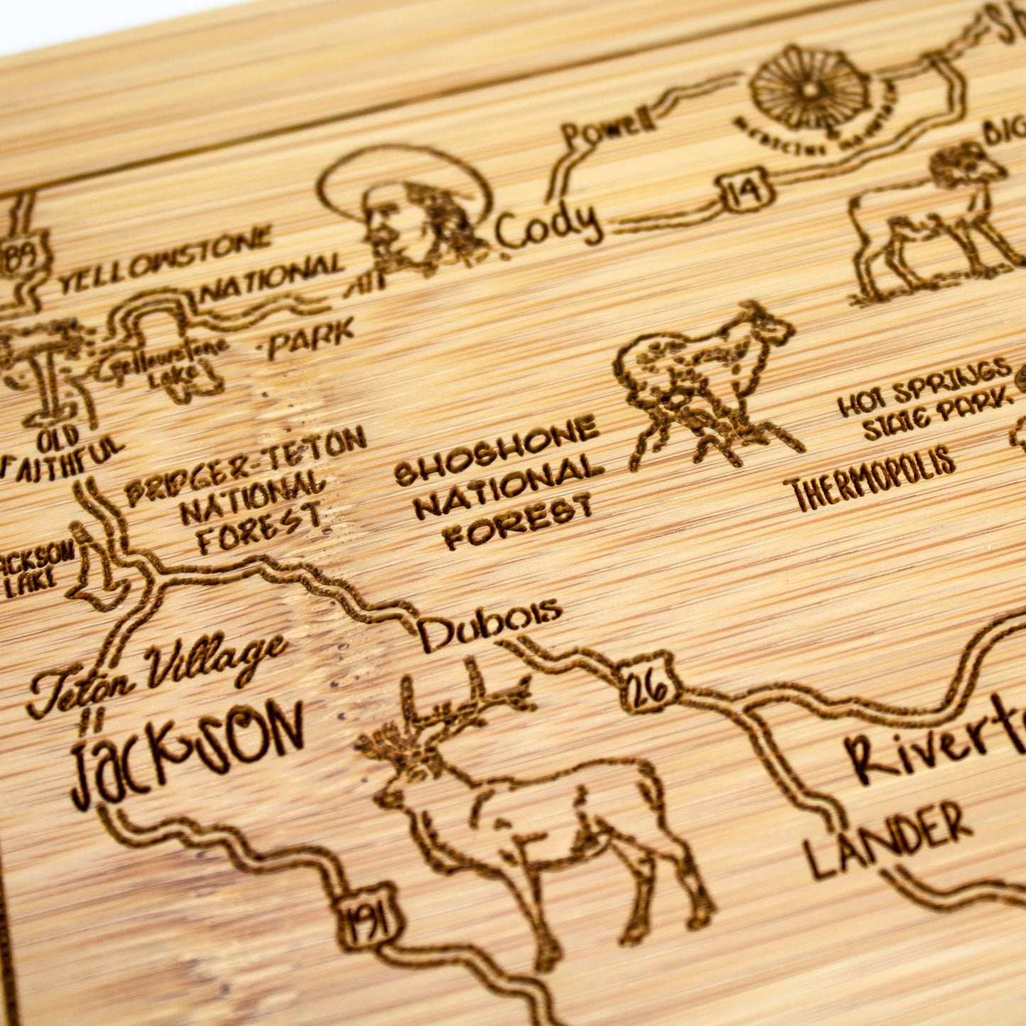 Totally Bamboo A Slice of Life Texas State Serving and Cutting Board, 11" x 8.75"