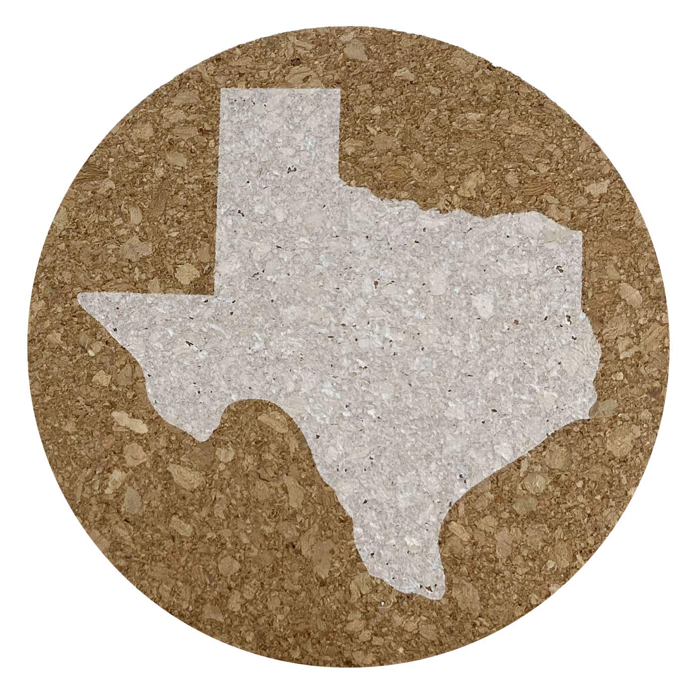 Texas Coaster Set Cork 3.5 Inch Coasters - 4 Texas Coasters Texas Gift