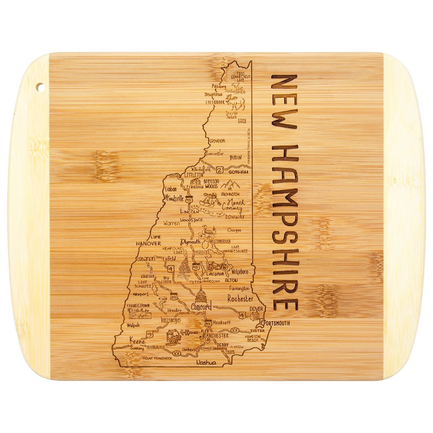 Totally Bamboo A Slice of Life Texas State Serving and Cutting Board, 11" x 8.75"