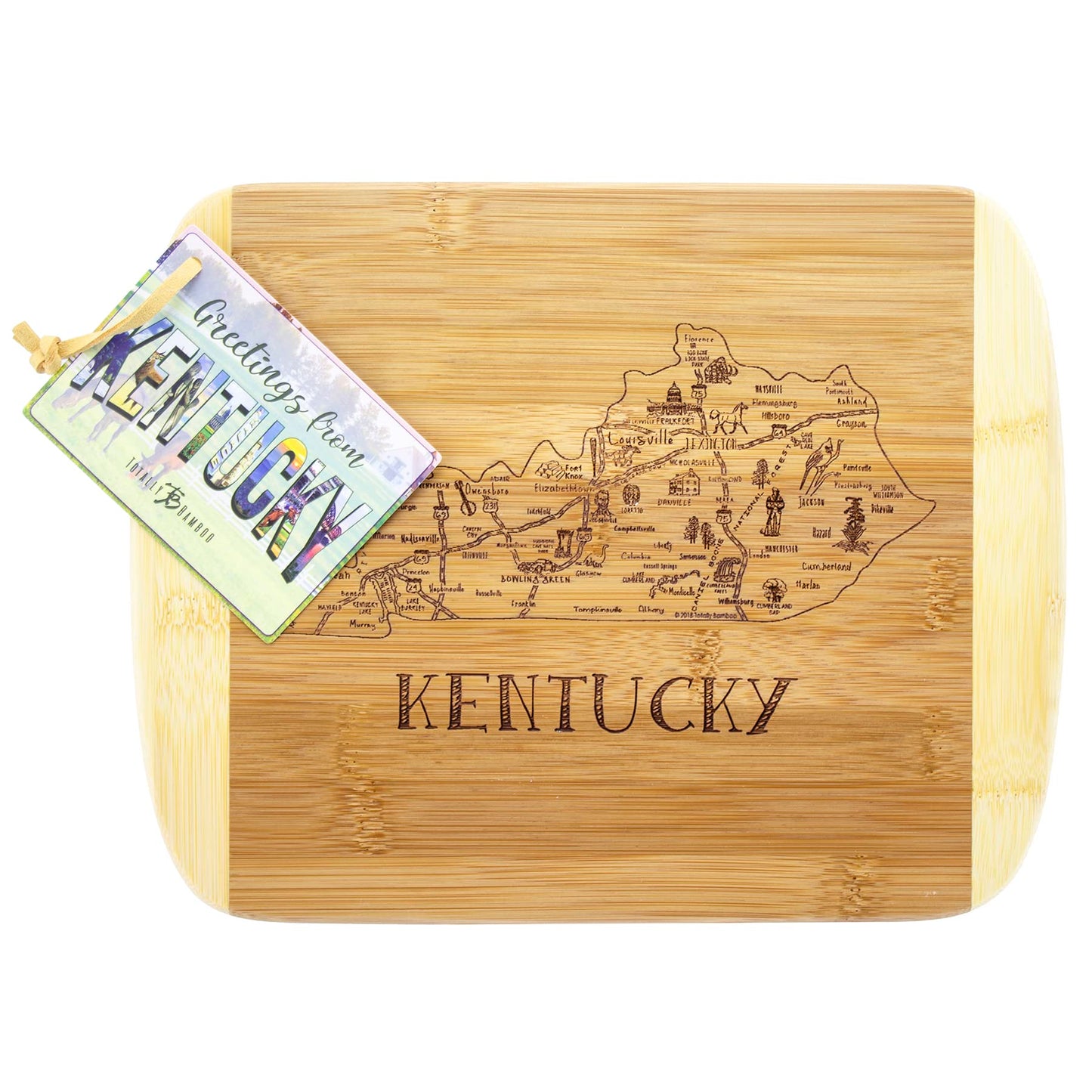 Totally Bamboo A Slice of Life Texas State Serving and Cutting Board, 11" x 8.75"