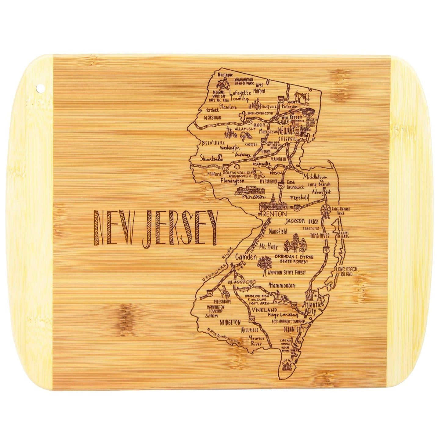 Totally Bamboo A Slice of Life Texas State Serving and Cutting Board, 11" x 8.75"