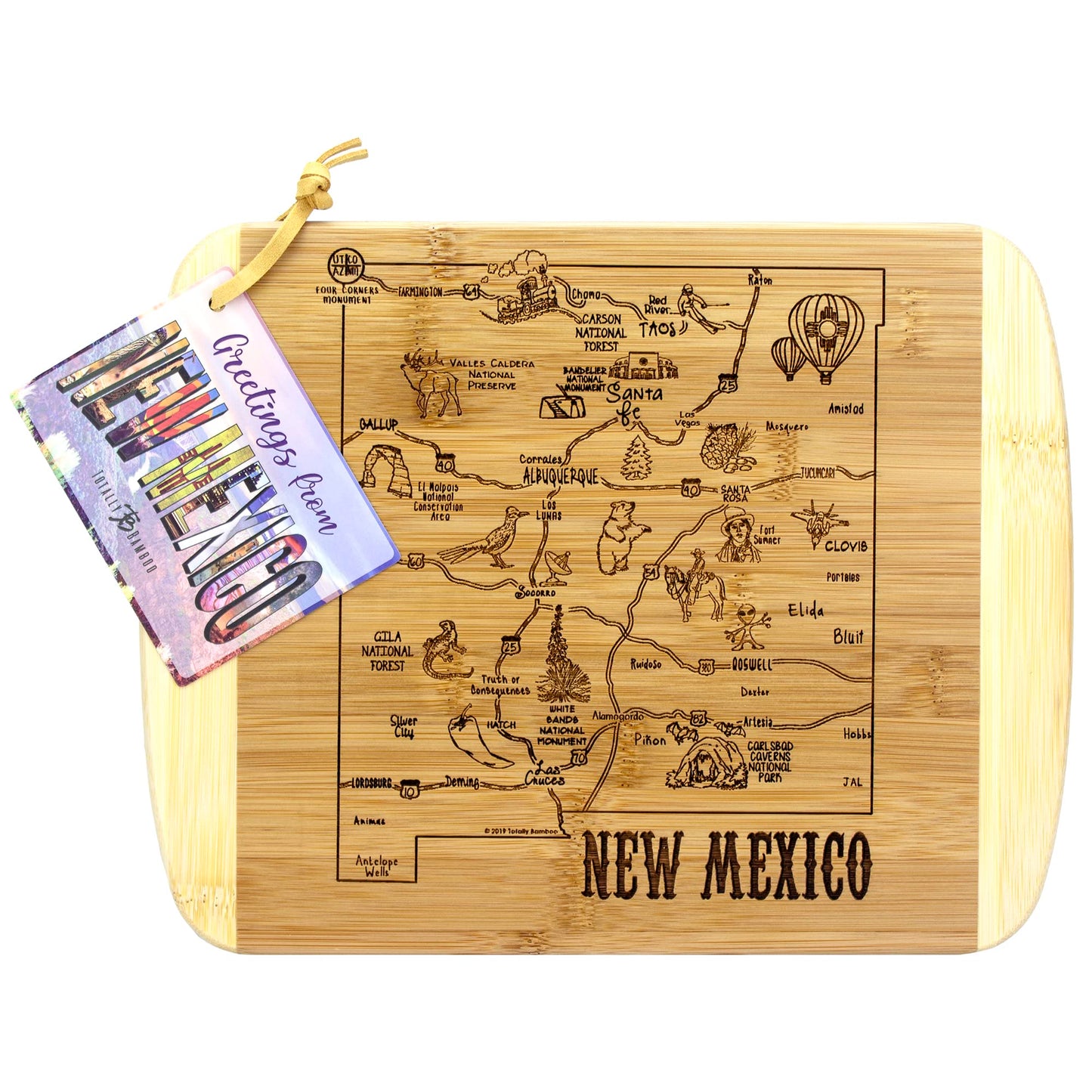 Totally Bamboo A Slice of Life Texas State Serving and Cutting Board, 11" x 8.75"