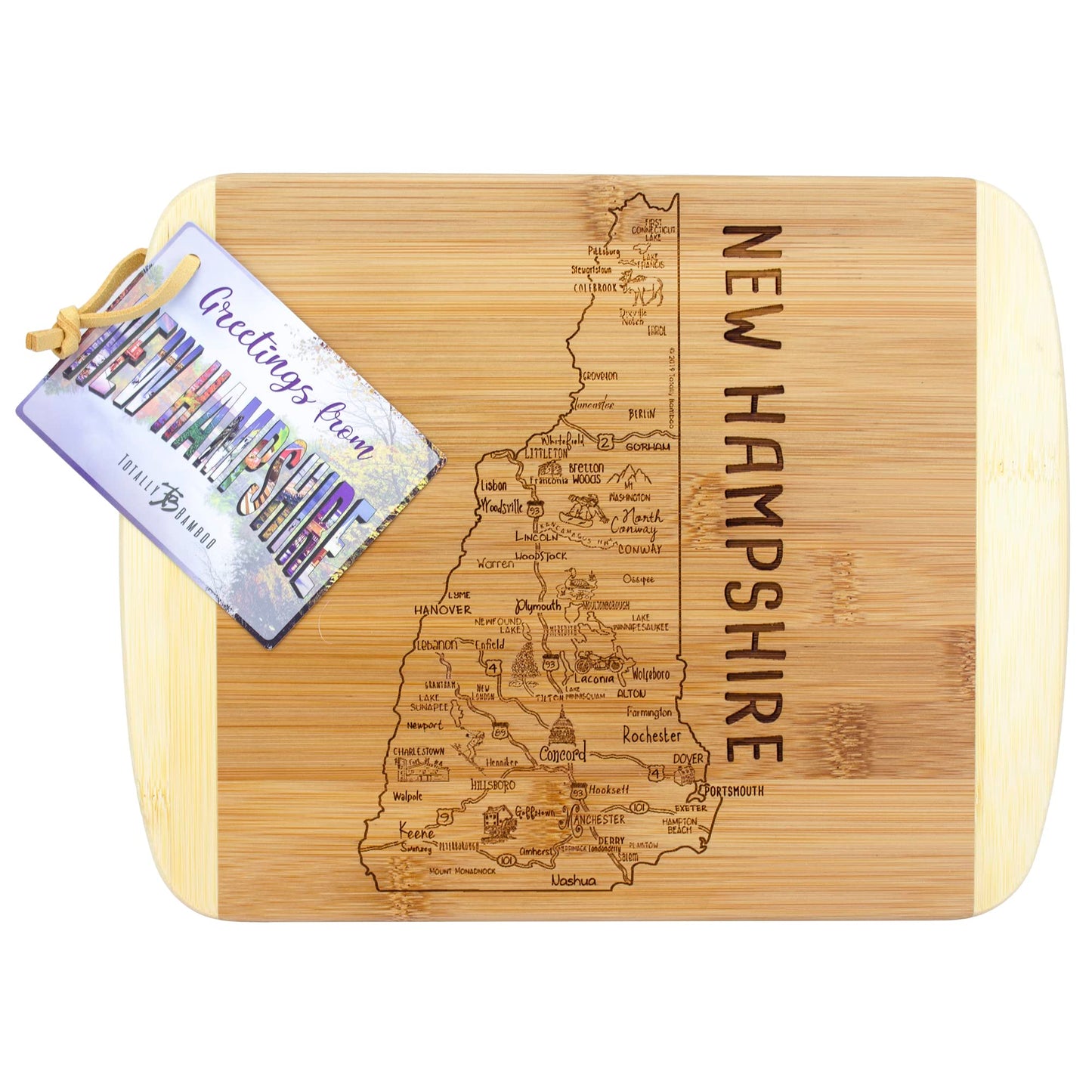 Totally Bamboo A Slice of Life Texas State Serving and Cutting Board, 11" x 8.75"