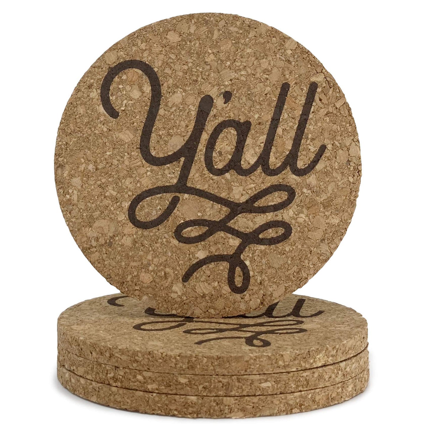 Texas Coaster Set Cork 3.5 Inch Coasters - 4 Texas Coasters Texas Gift