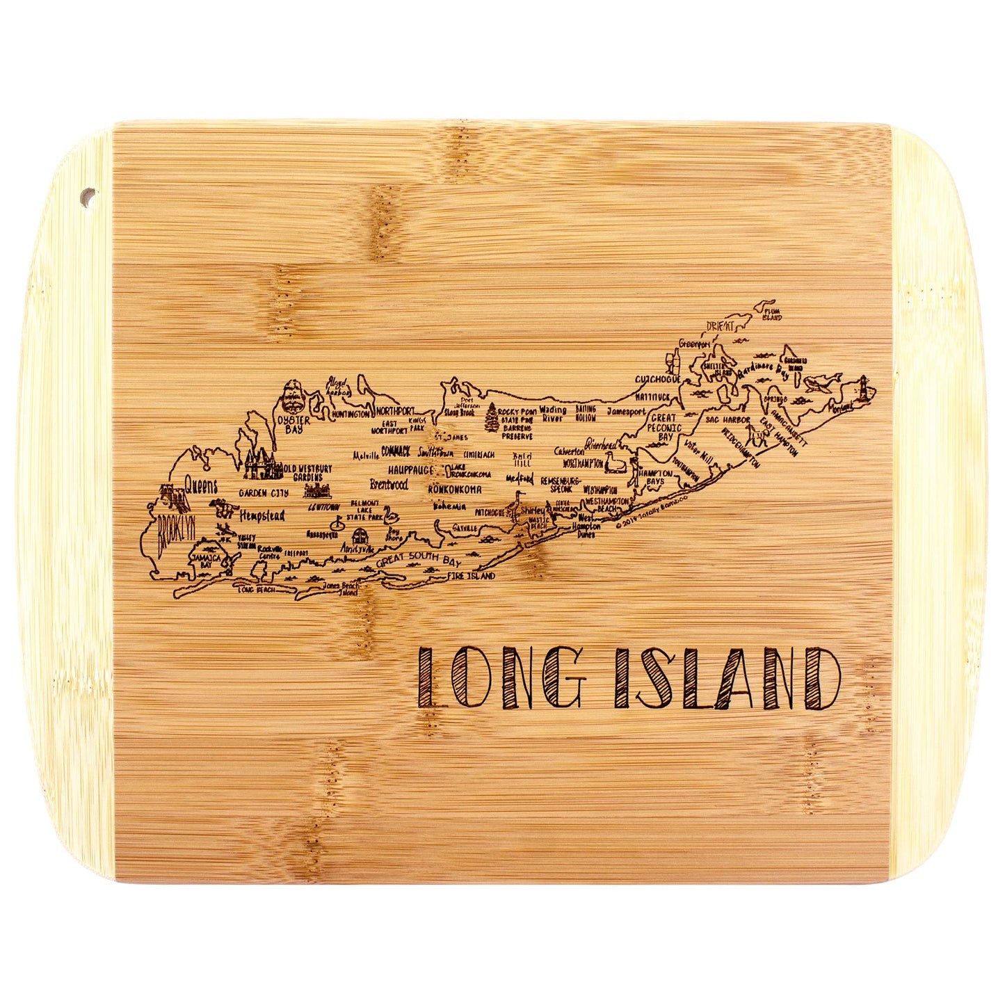 Totally Bamboo A Slice of Life Texas State Serving and Cutting Board, 11" x 8.75"