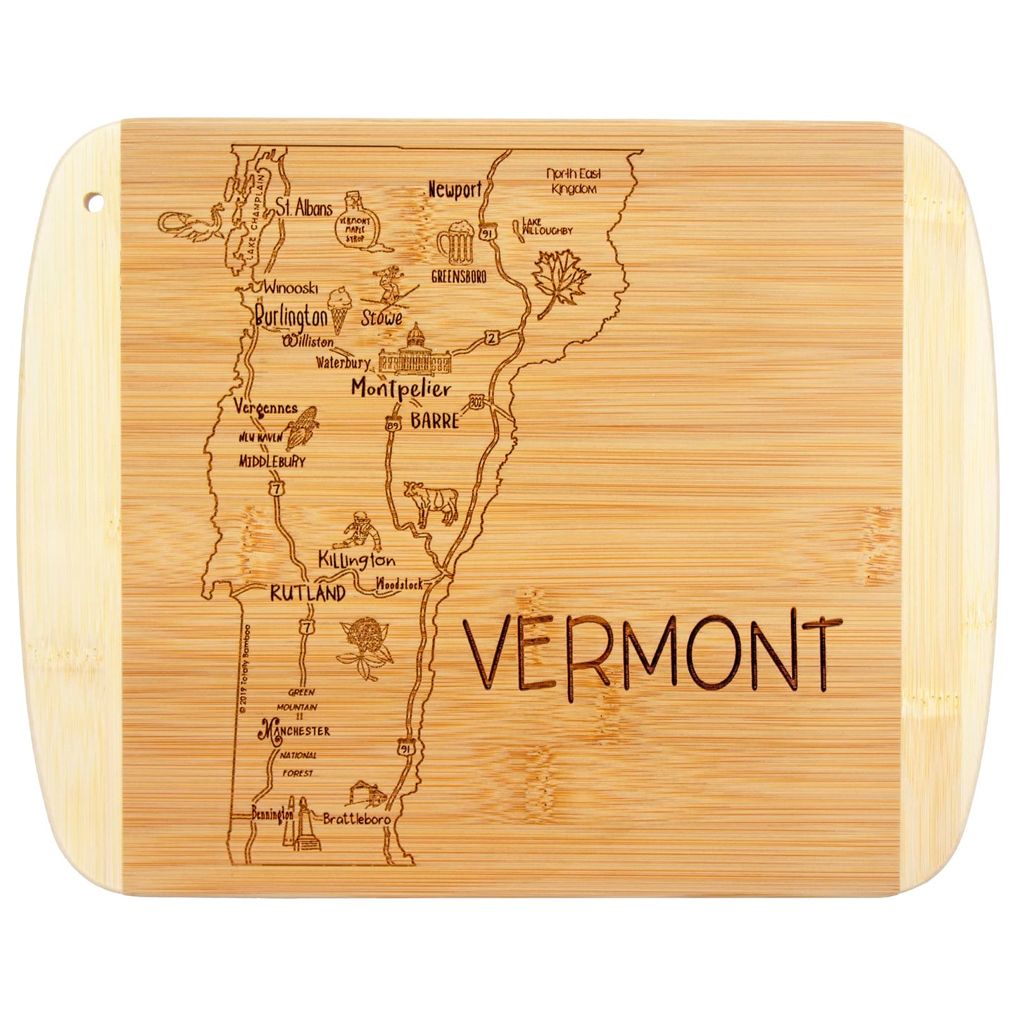 Totally Bamboo A Slice of Life Texas State Serving and Cutting Board, 11" x 8.75"