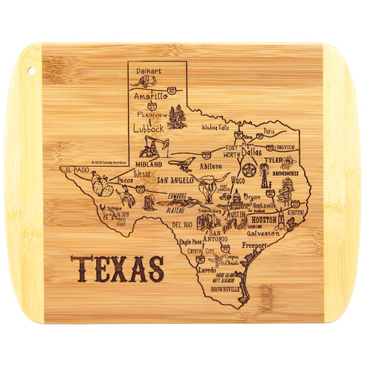 Totally Bamboo A Slice of Life Texas State Serving and Cutting Board, 11" x 8.75"