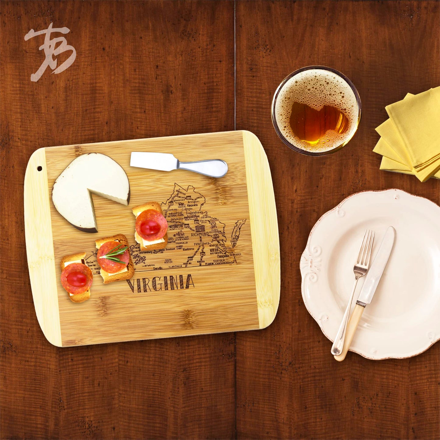 Totally Bamboo A Slice of Life Texas State Serving and Cutting Board, 11" x 8.75"