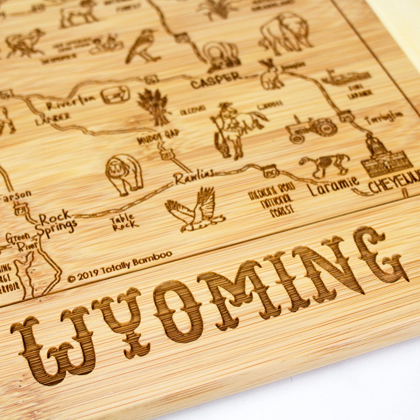 Totally Bamboo A Slice of Life Texas State Serving and Cutting Board, 11" x 8.75"