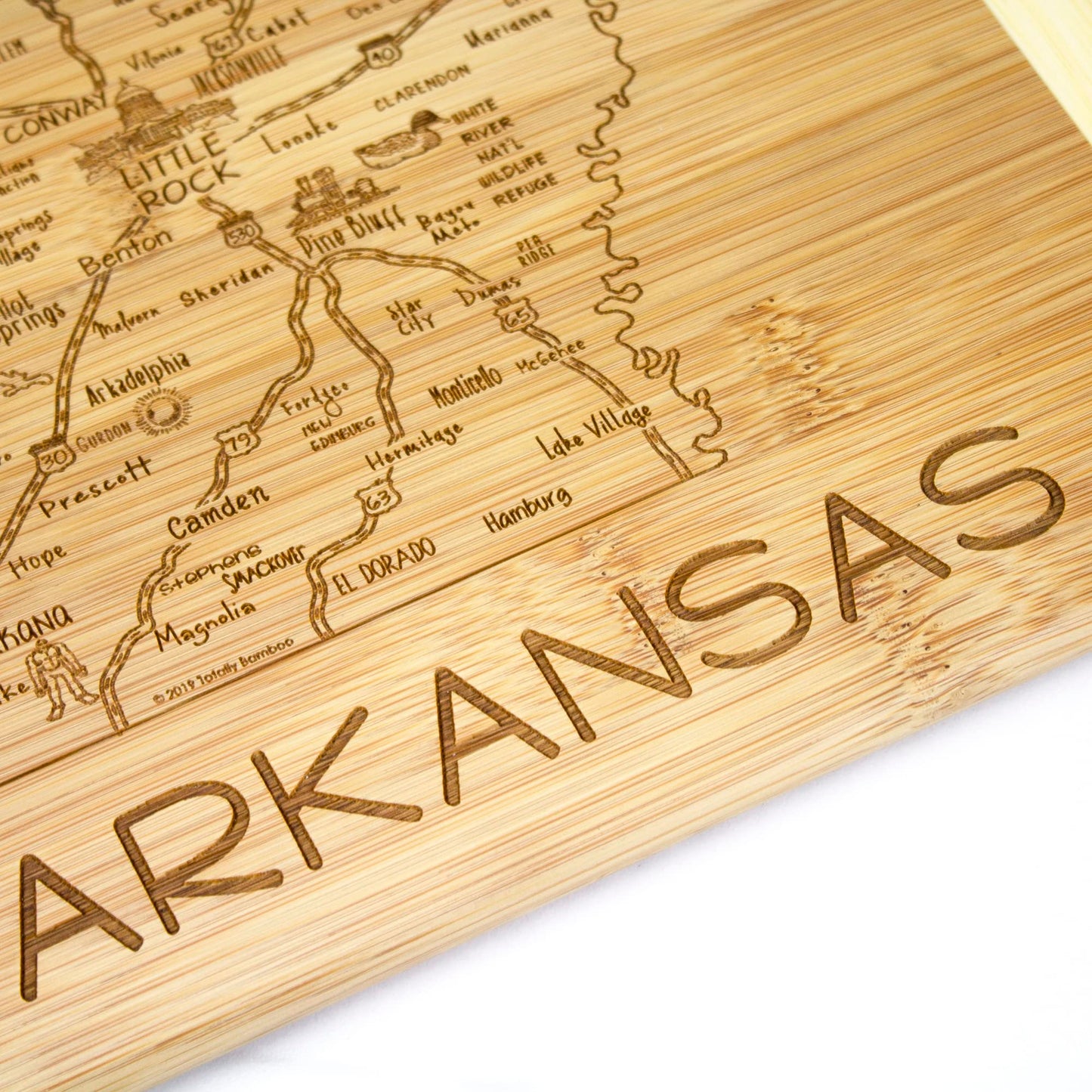 Totally Bamboo A Slice of Life Texas State Serving and Cutting Board, 11" x 8.75"