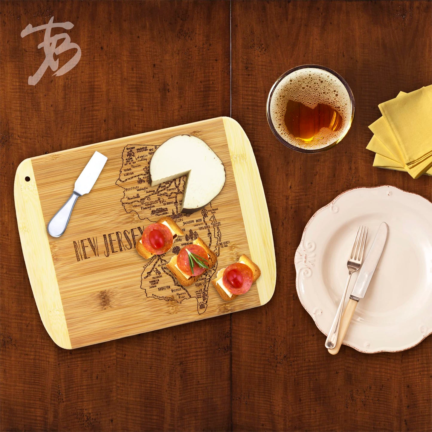 Totally Bamboo A Slice of Life Texas State Serving and Cutting Board, 11" x 8.75"