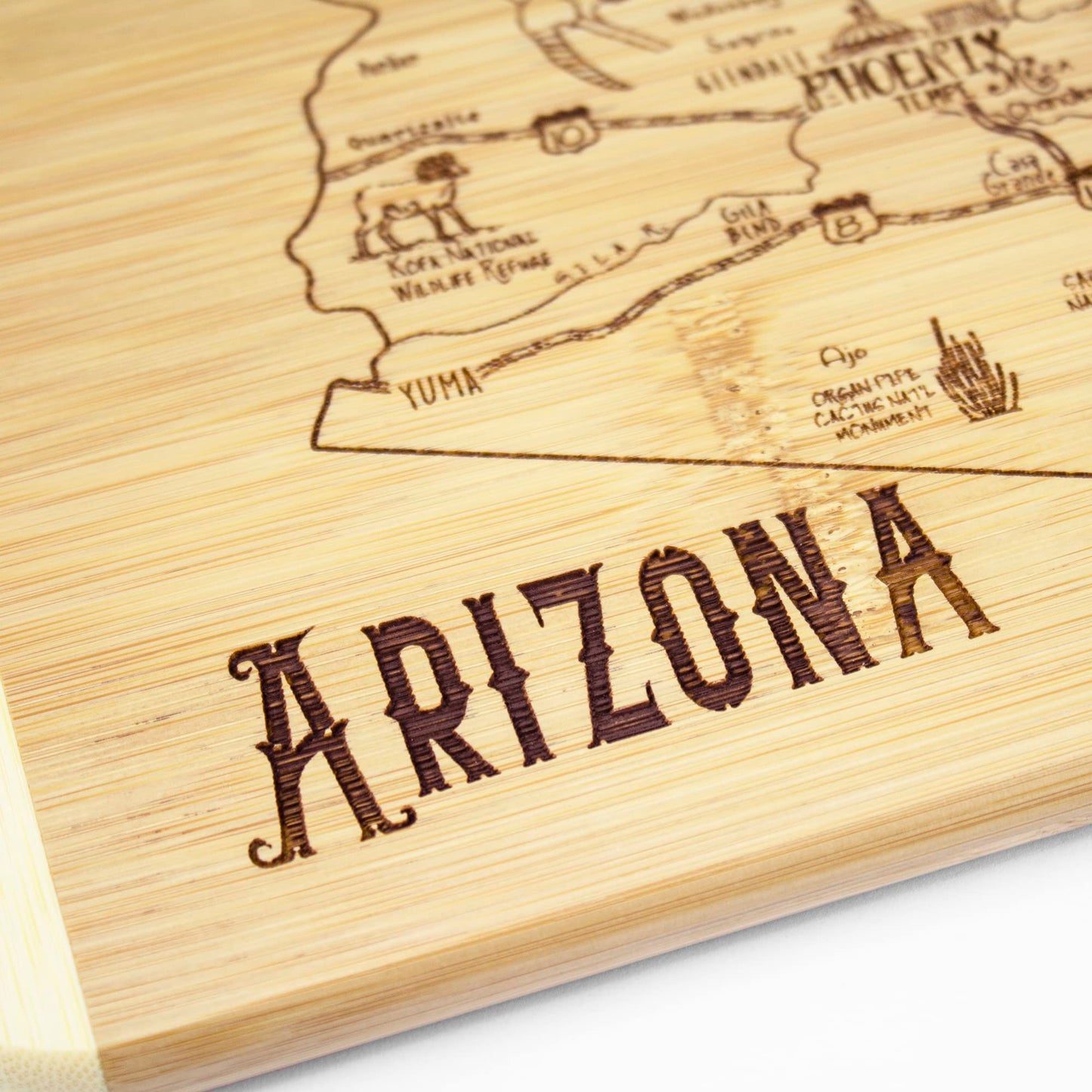 Totally Bamboo A Slice of Life Texas State Serving and Cutting Board, 11" x 8.75"