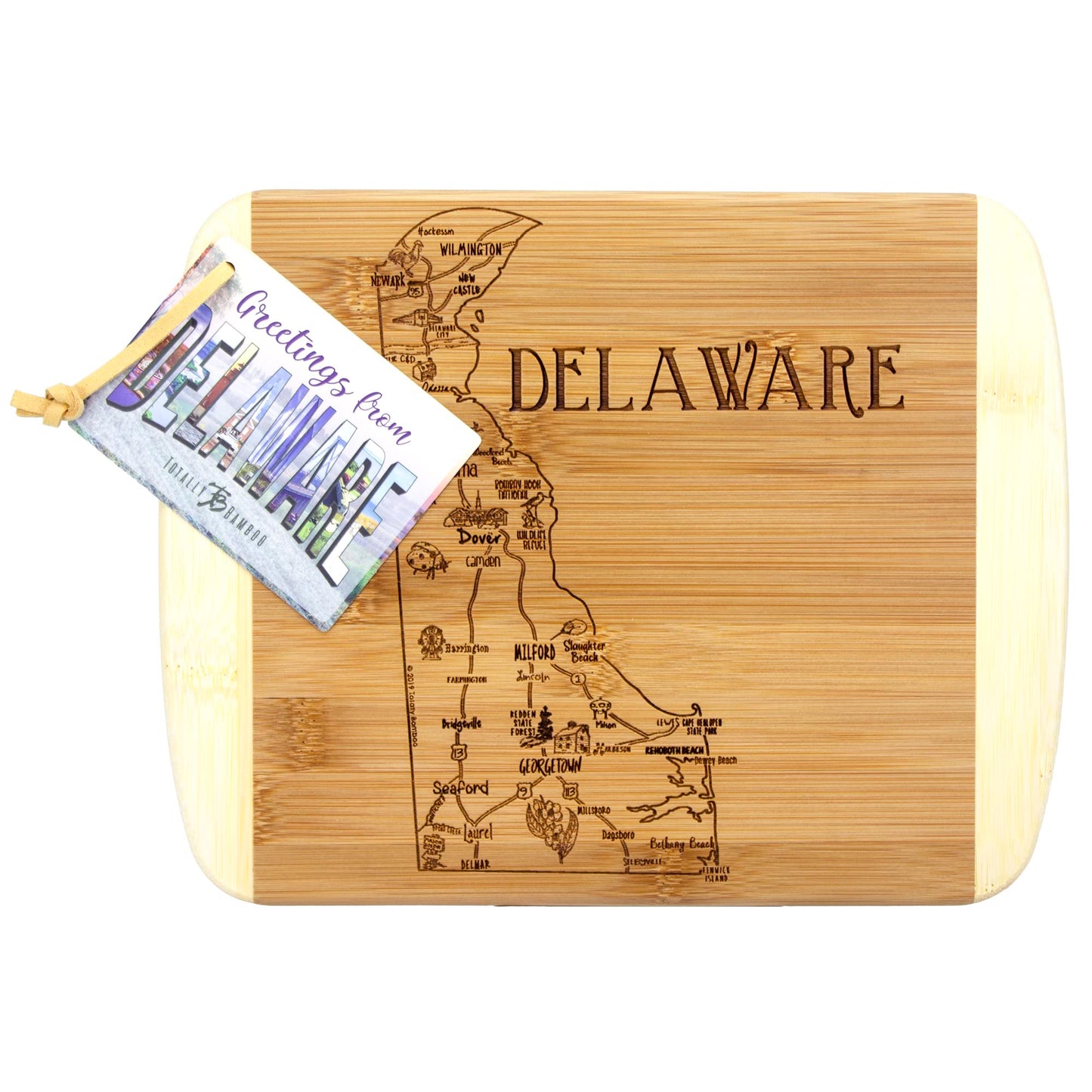 Totally Bamboo A Slice of Life Texas State Serving and Cutting Board, 11" x 8.75"