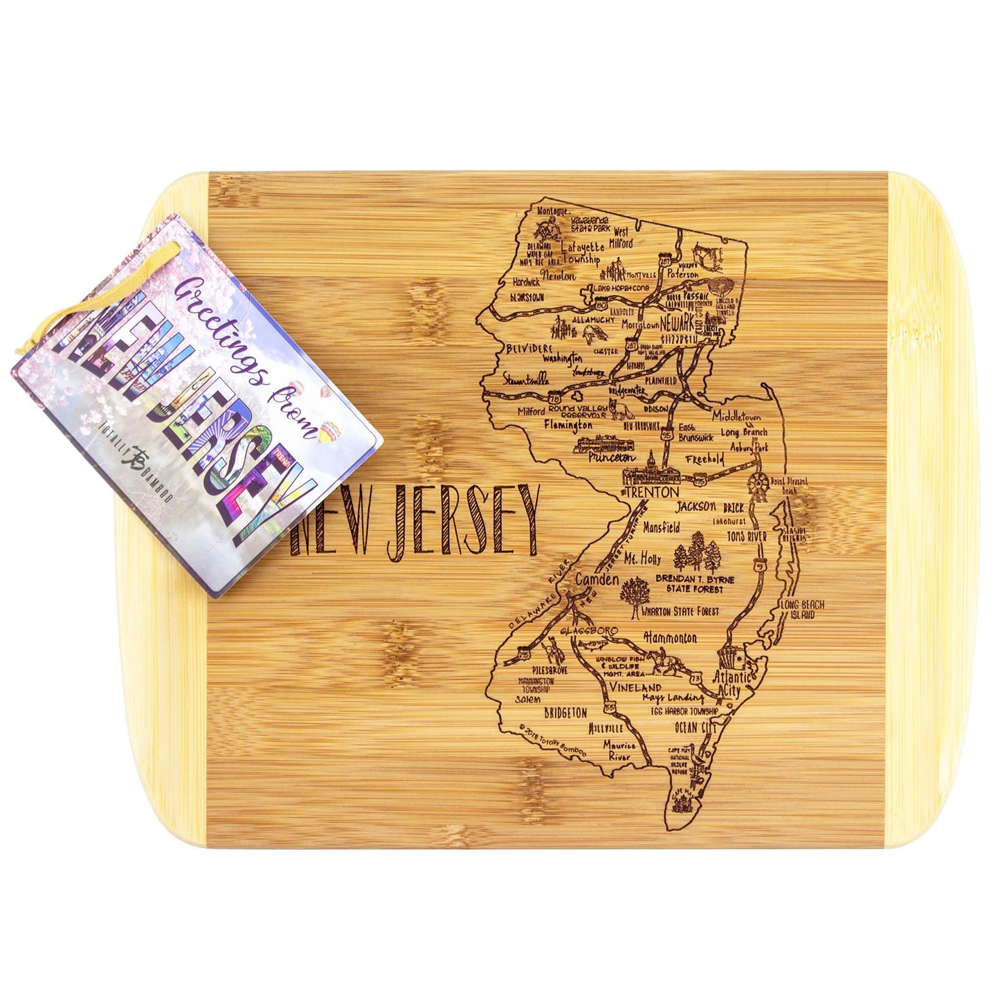 Totally Bamboo A Slice of Life Texas State Serving and Cutting Board, 11" x 8.75"