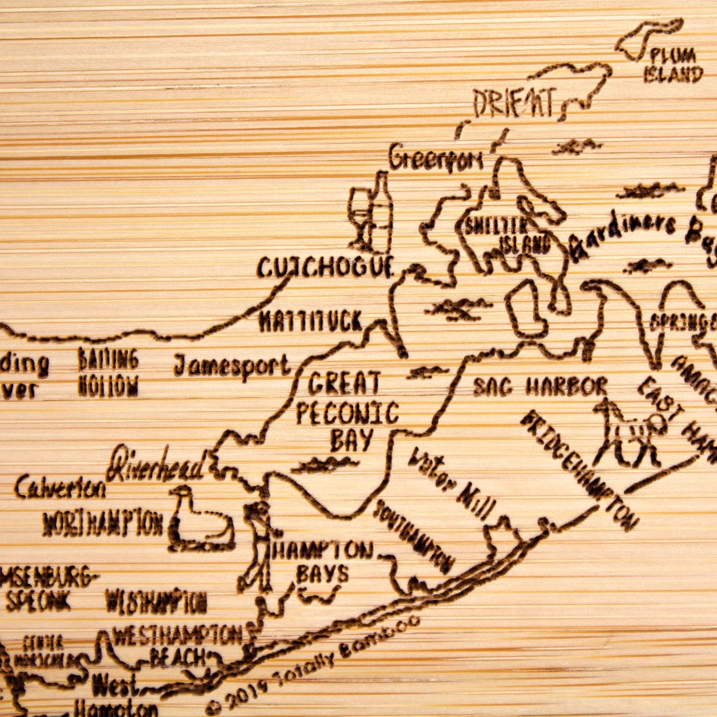 Totally Bamboo A Slice of Life Texas State Serving and Cutting Board, 11" x 8.75"