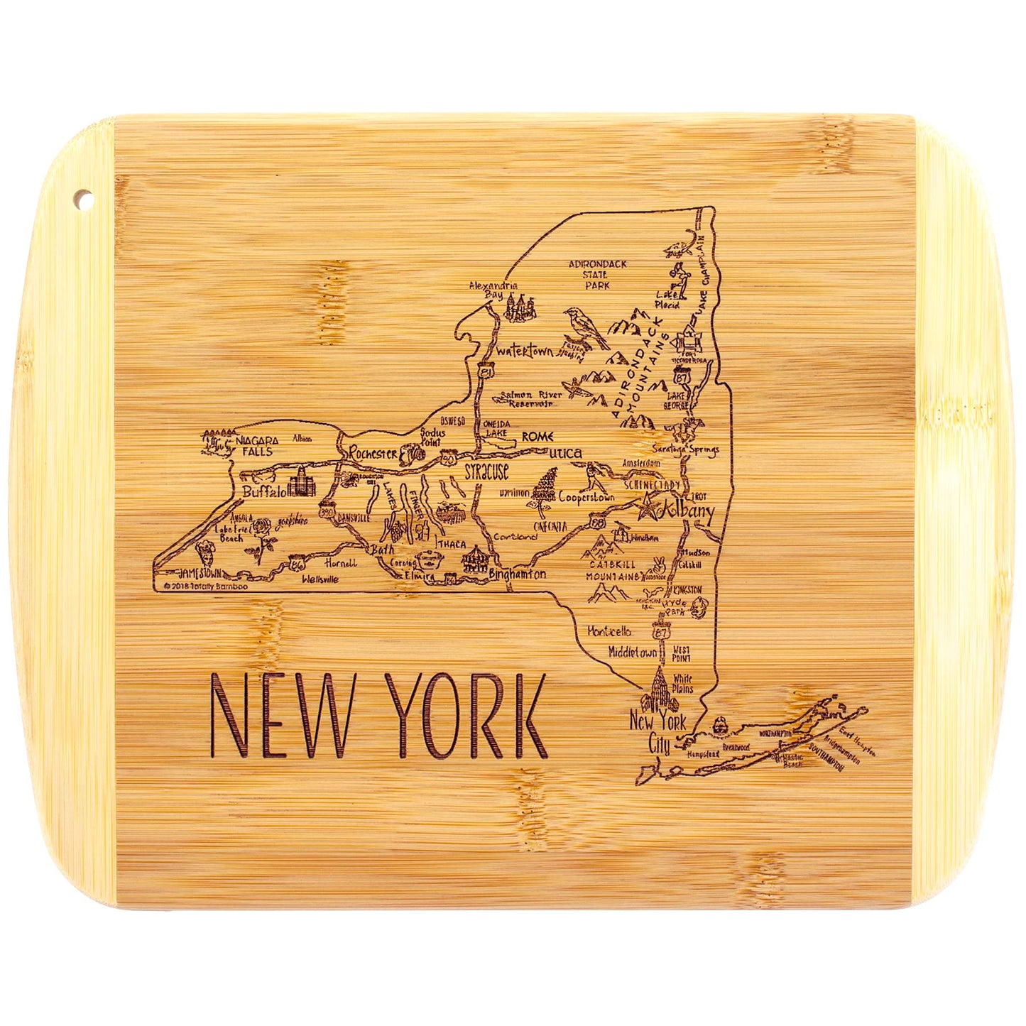 Totally Bamboo A Slice of Life Texas State Serving and Cutting Board, 11" x 8.75"