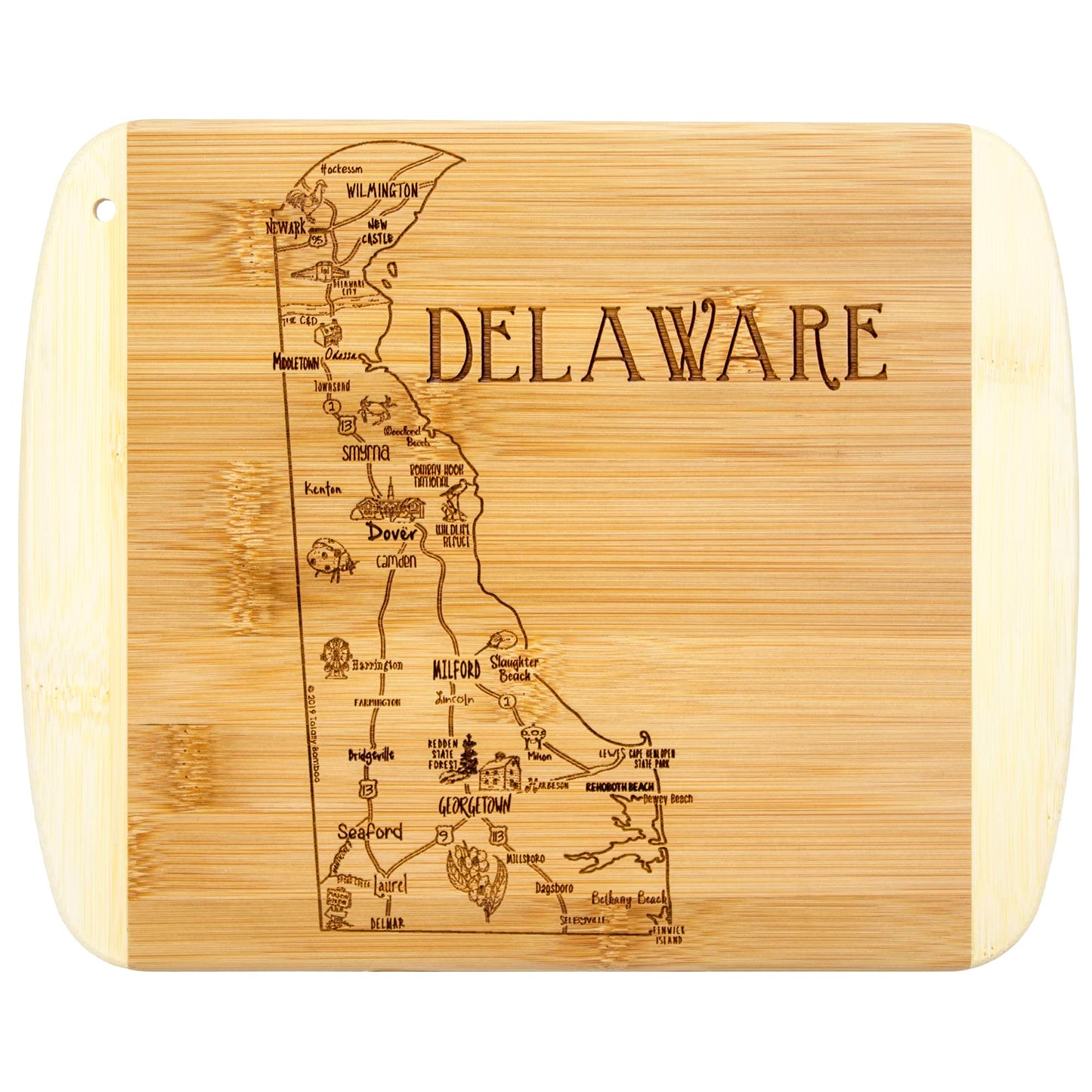 Totally Bamboo A Slice of Life Texas State Serving and Cutting Board, 11" x 8.75"