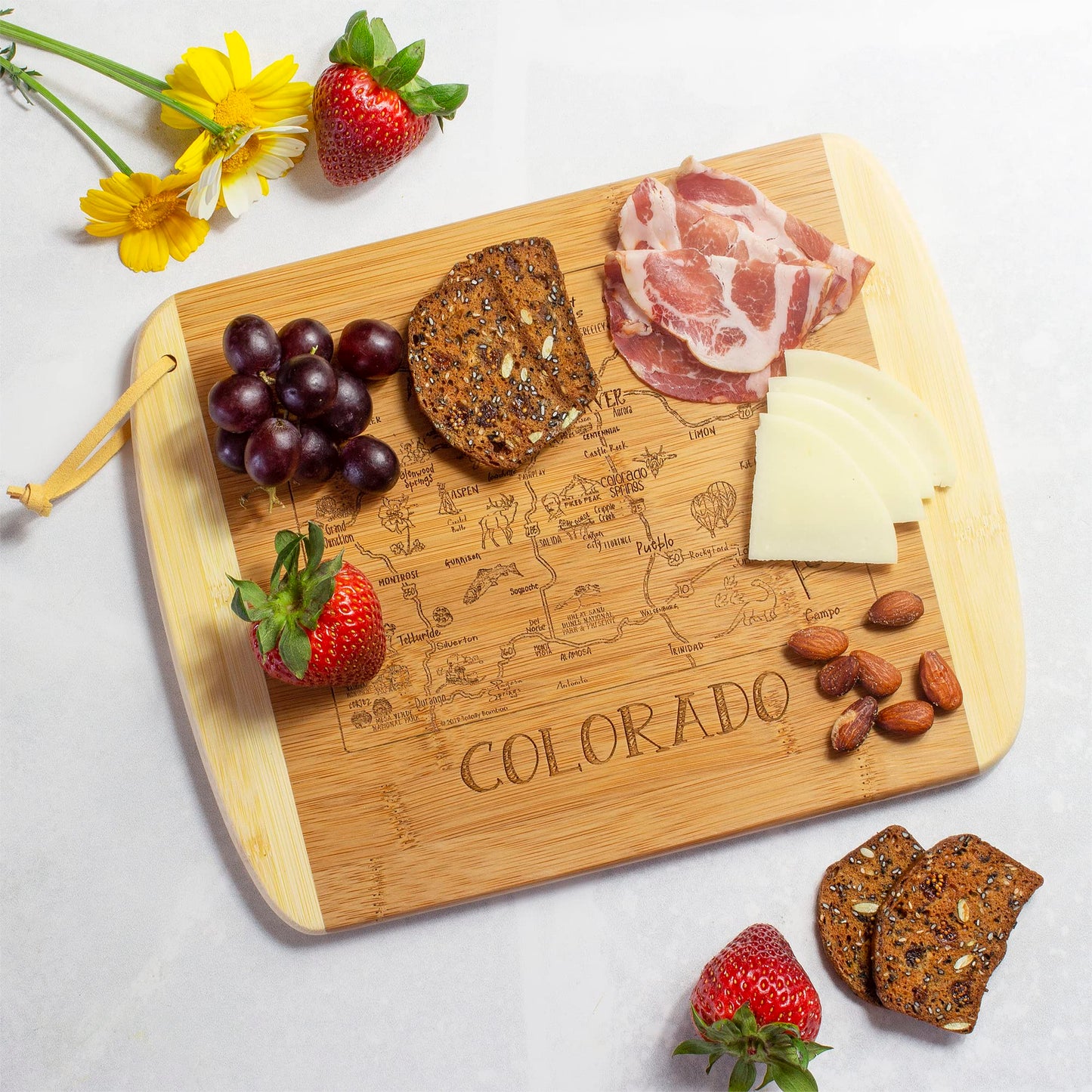 Totally Bamboo A Slice of Life Texas State Serving and Cutting Board, 11" x 8.75"