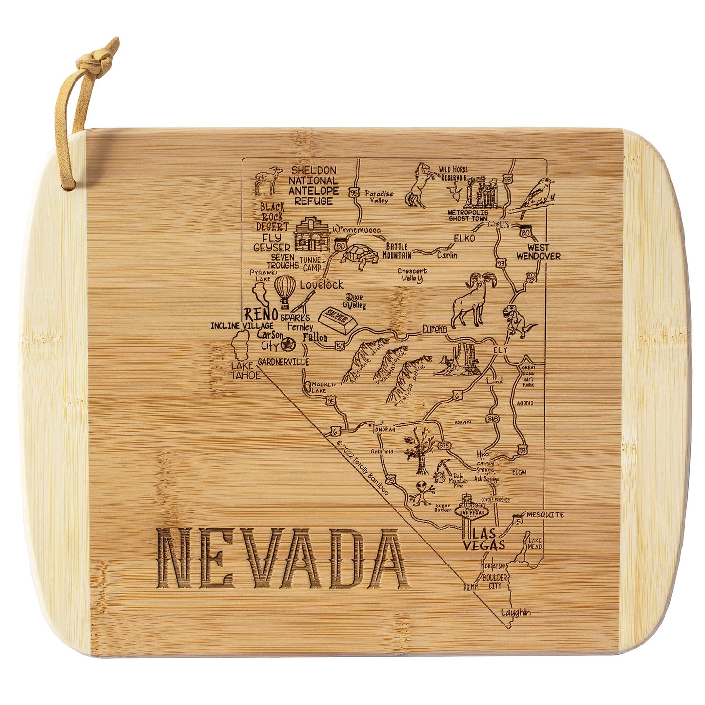 Totally Bamboo A Slice of Life Texas State Serving and Cutting Board, 11" x 8.75"