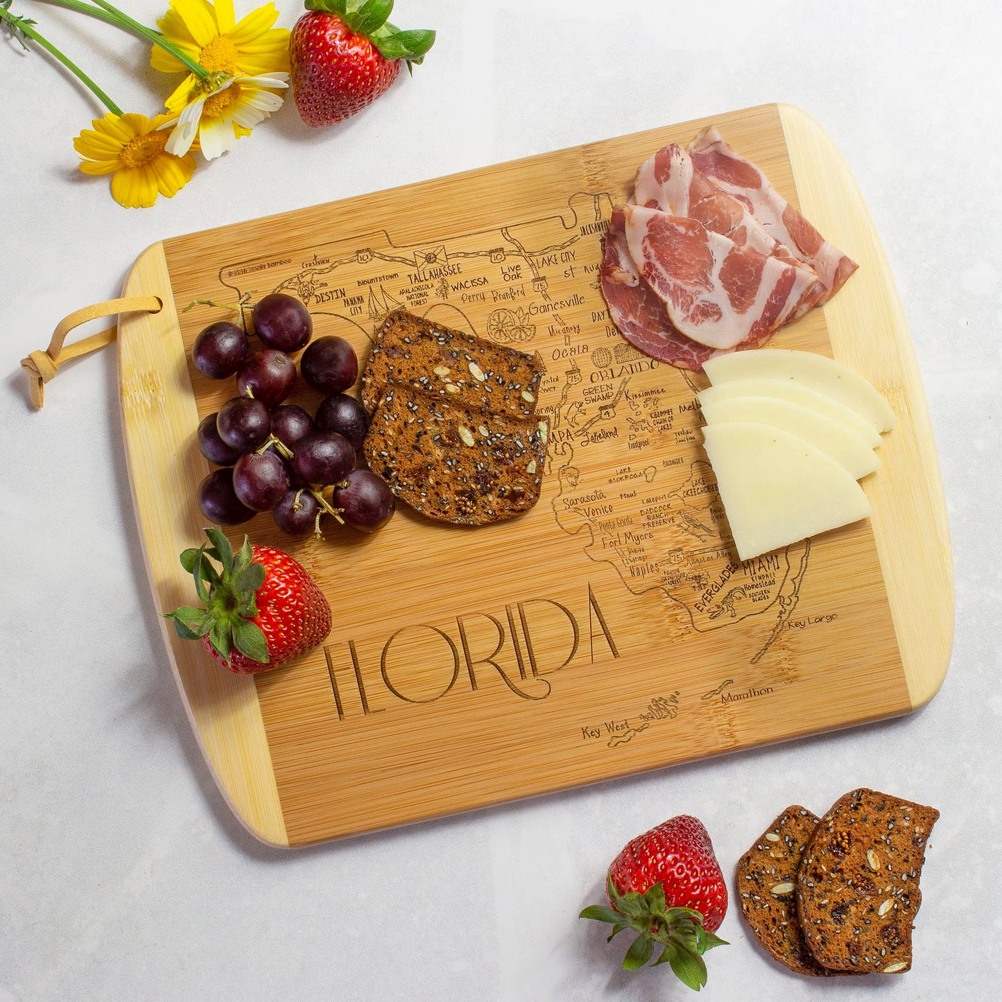 Totally Bamboo A Slice of Life Texas State Serving and Cutting Board, 11" x 8.75"